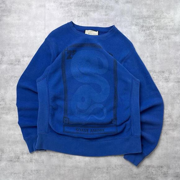 Gucci Other - Y2K Gucci Soave Amore Blue Snake sweatshirt